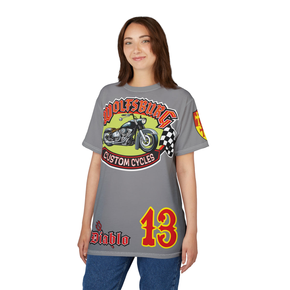 Wolfsburg Custom Cycles HiViz High Comfort Motorcycle Riders Super Tee