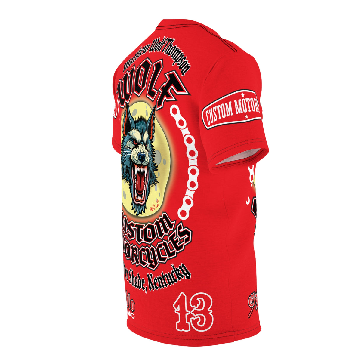 MWT Wolf Custom Motorcycles Super Tee — Viciously Cool High Performance Motorcycle Riding Shirt