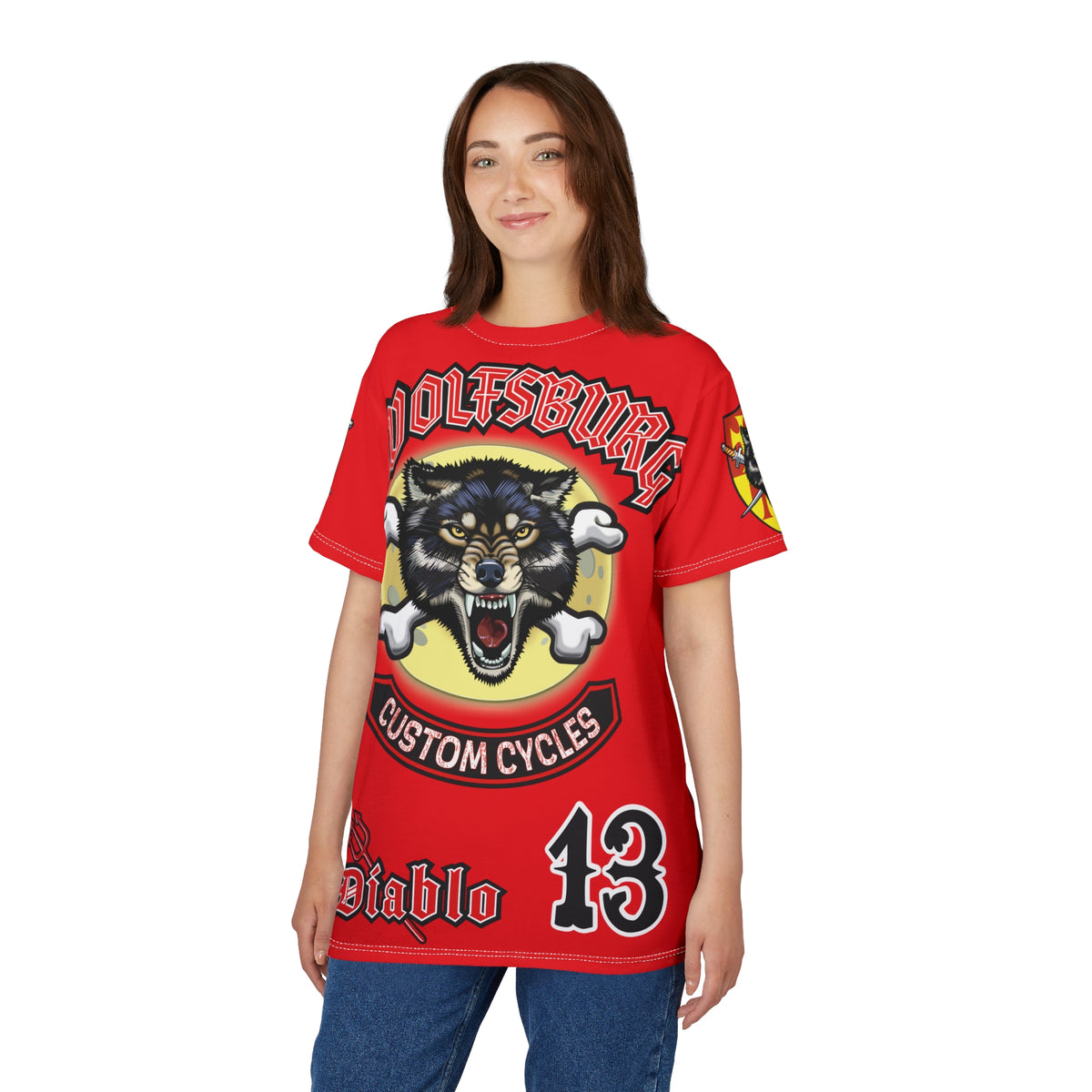 Wolfsburg Custom Cycles HiViz, High Performance, Ultimate Comfort. Motorcycle Super Tee