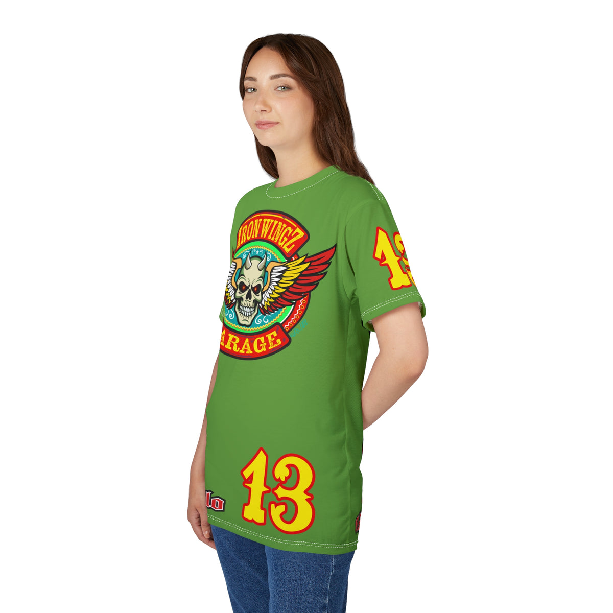 Iron Wingz Garage HiViz Super T - Hardcore Motorcycle Riders Cut- Soylent Green  ( Limited Edition )
