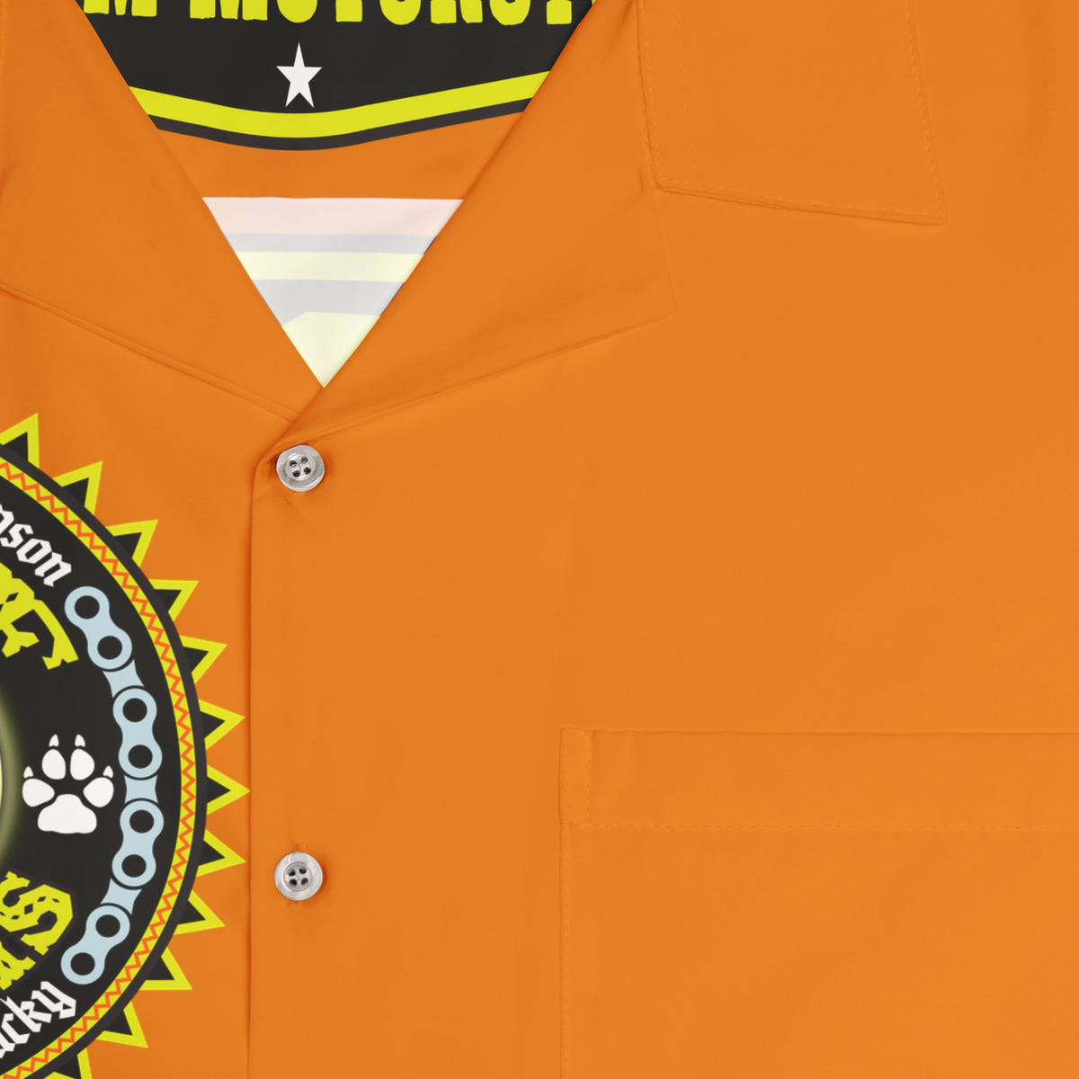 Big Bopper MWT Wolf Customs Motorcycle Hawaiian Shirt -  For Big Boys to Size 5XL