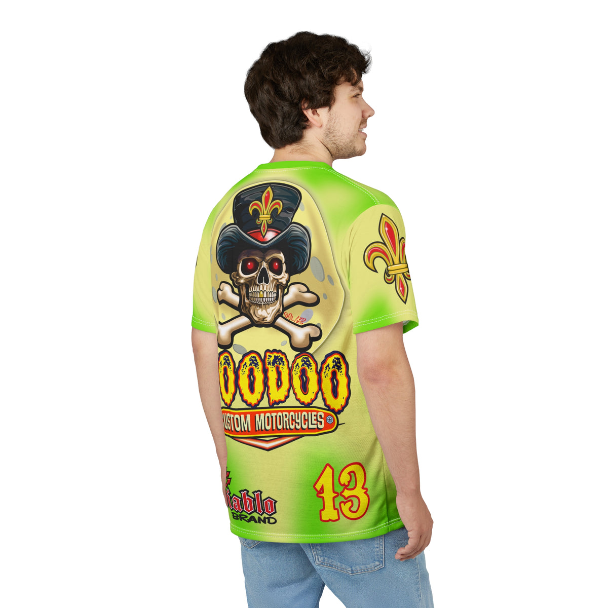 Voodoo Custom Motorcycles HIVIZ TYE DYE BLAST SUPER RIDING TEE - Look Cool, Ride Cool In our Finest Biker Riding Tee