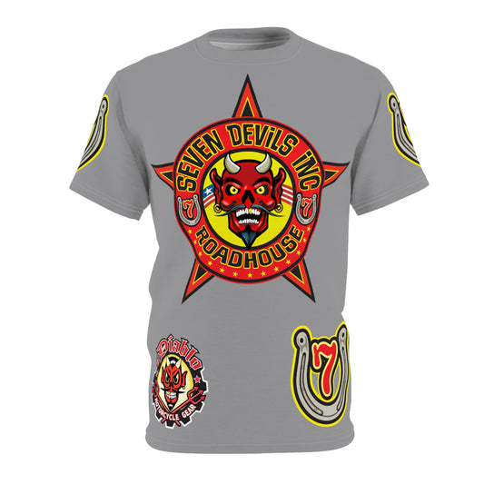 Seven Devils Inc. Roadhouse Design, Edgy Biker Shirt, Special Motorcycle Riding Gear, Seven Devils Inc.