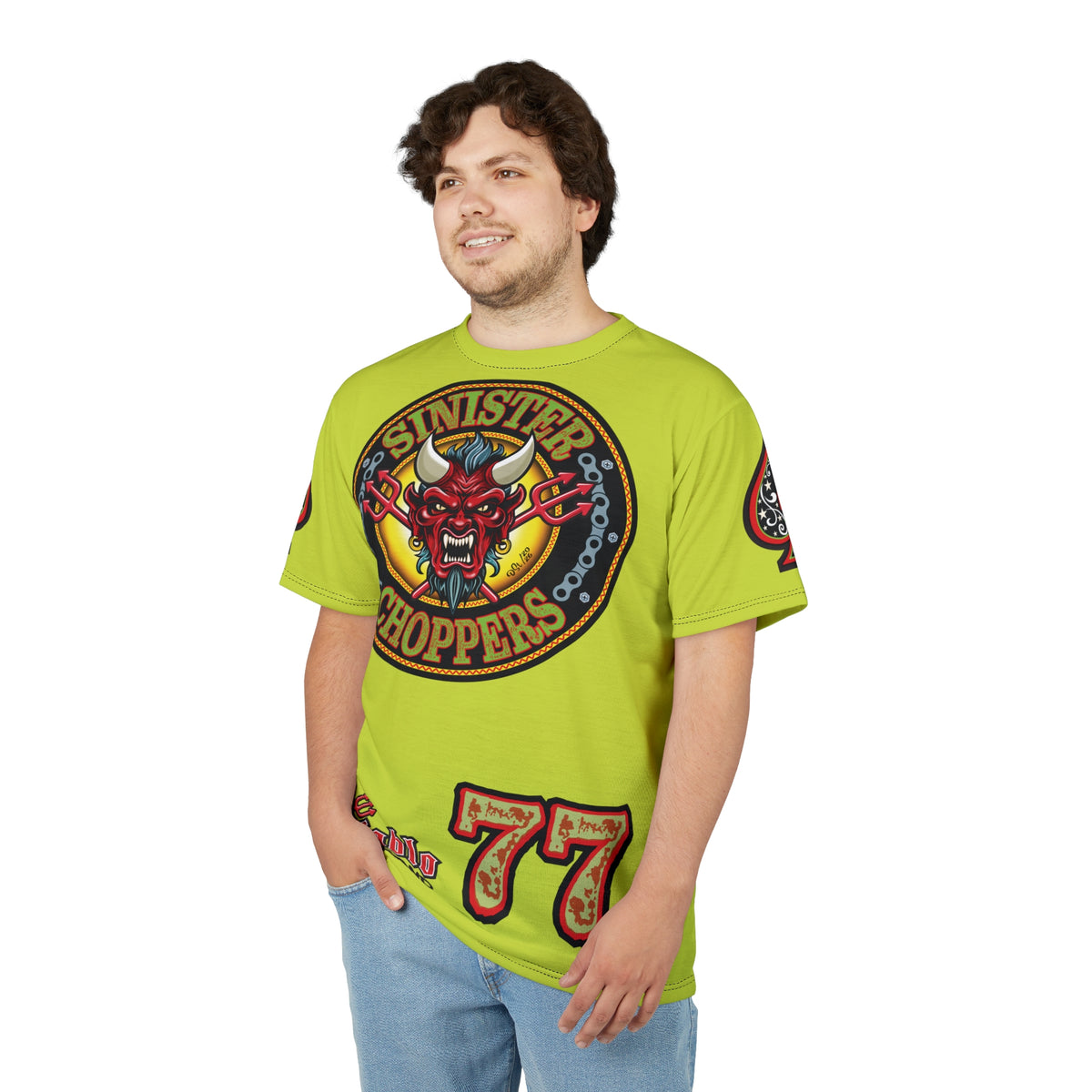 VERY Special Sinister Choppers BIG D HIVIZ SUPER TEE— Ride Cool Look Cool in our Best Super Tee