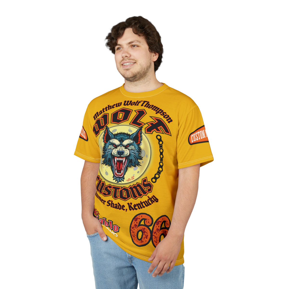 MWT Wolf Custom Motorcycles Super Tee — Viciously Cool High Performance Motorcycle Riding Shirt