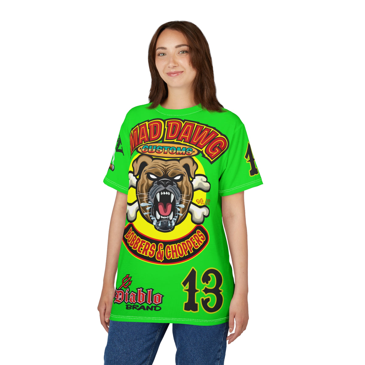 Very Special Mad Dawg Choppers & Bobbers Custom HiViZ Super Tee