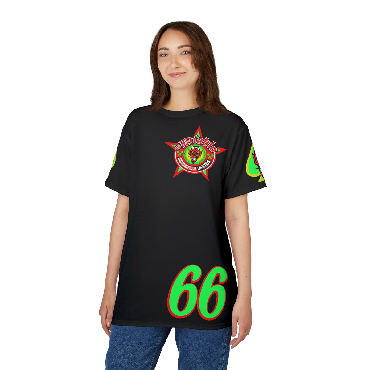 El Diablo Motorcycle Threads Unisex Super Tee - Edgy Graphic Tee for Biker Enthusiasts