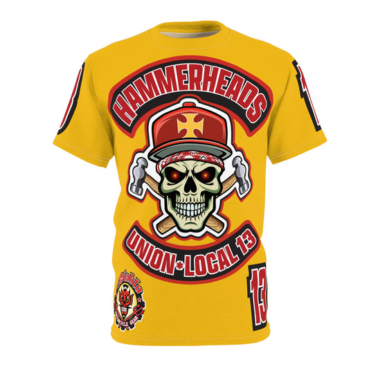 Hammerheads Union Local 13 HiViz Super Tee - Rough Tough Bad Attitude Motorcycle Riding Tee