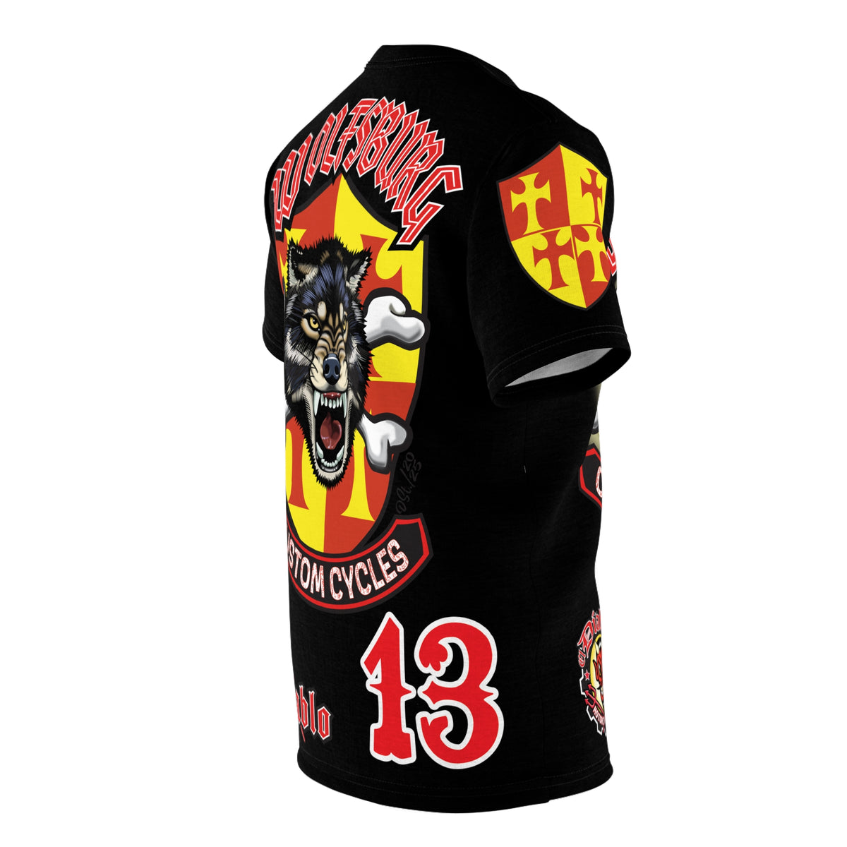 Wolfsburg Custom Cycles HiViz Graphic Super Tee for Bikers