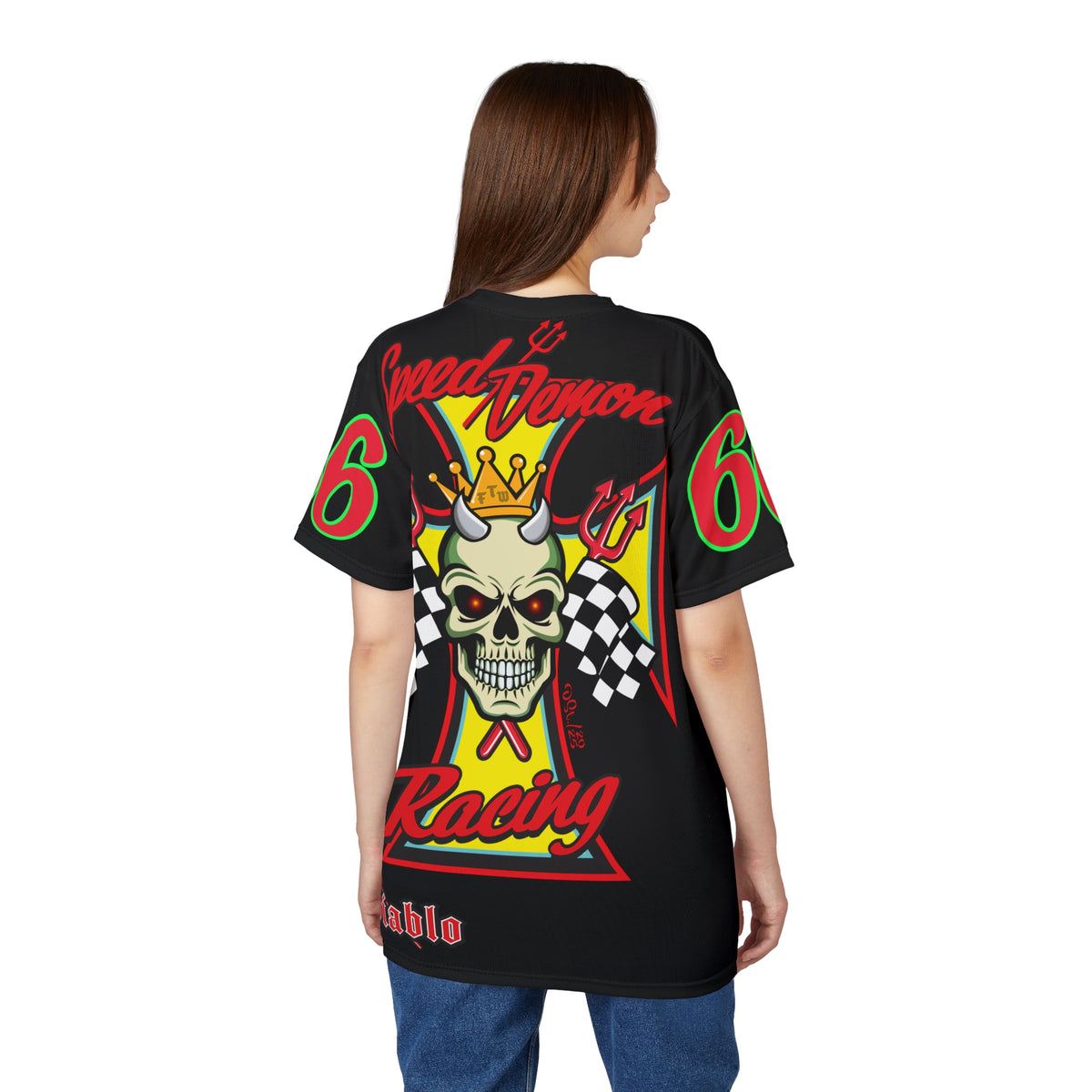 Speed Demon High Performance Unisex Super Tee - Edgy Racing Skull Design