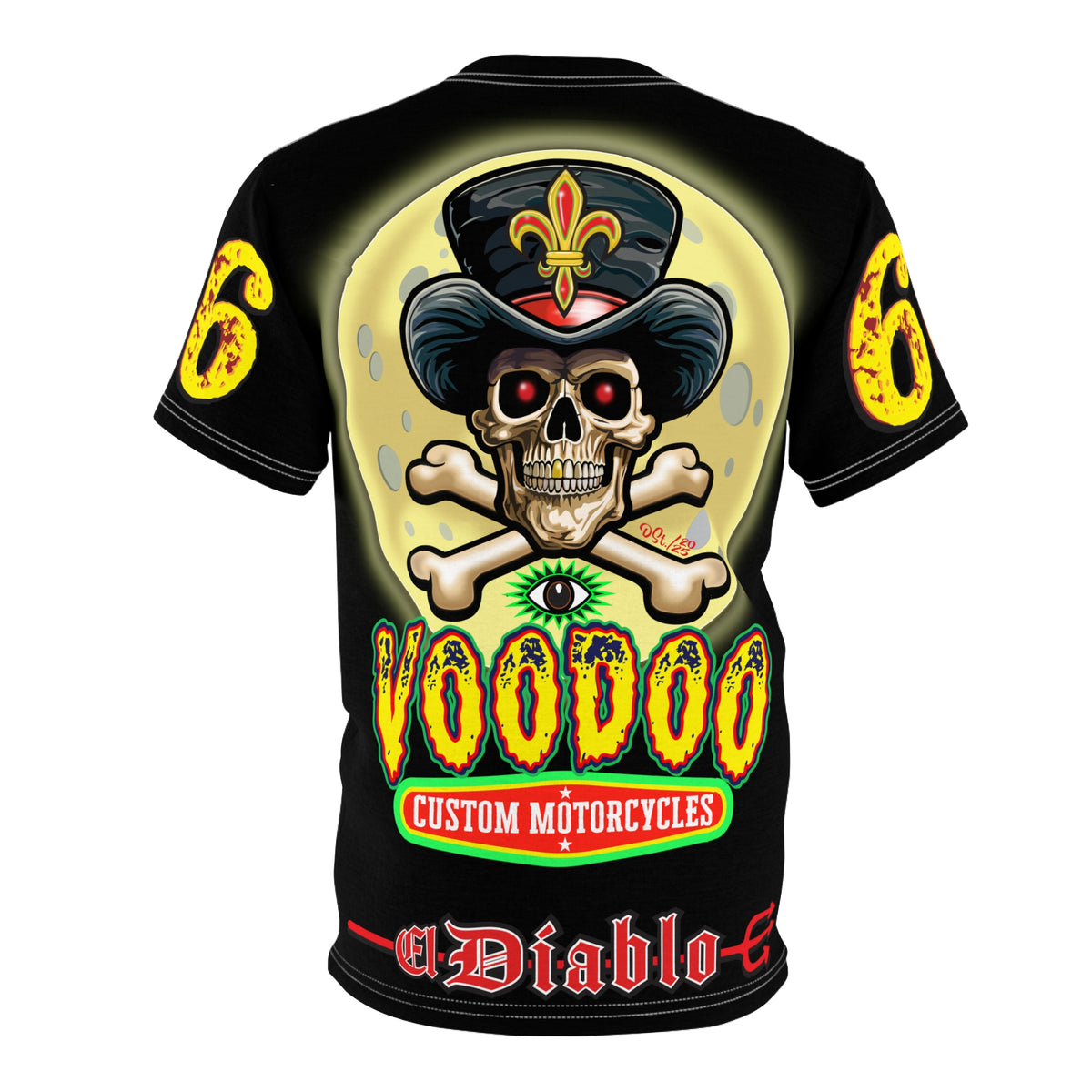 Voodoo Nightmare 66  Ultimate Motorcycle HiViz Super Tee, XLGraphics , Custom Riding Apparel