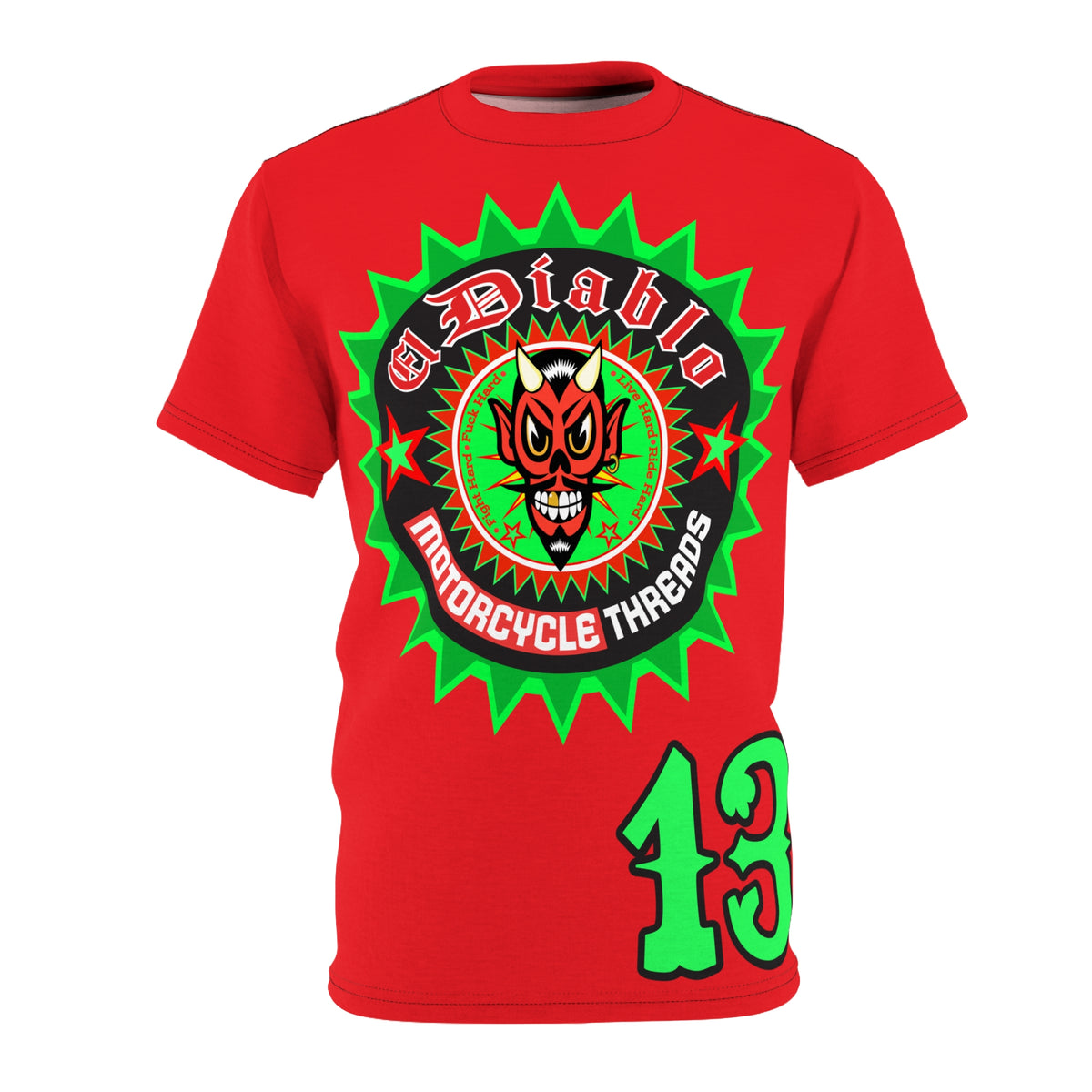 El Diablo Brand Unisex HiViz Motorcycle Riding Super Tee
