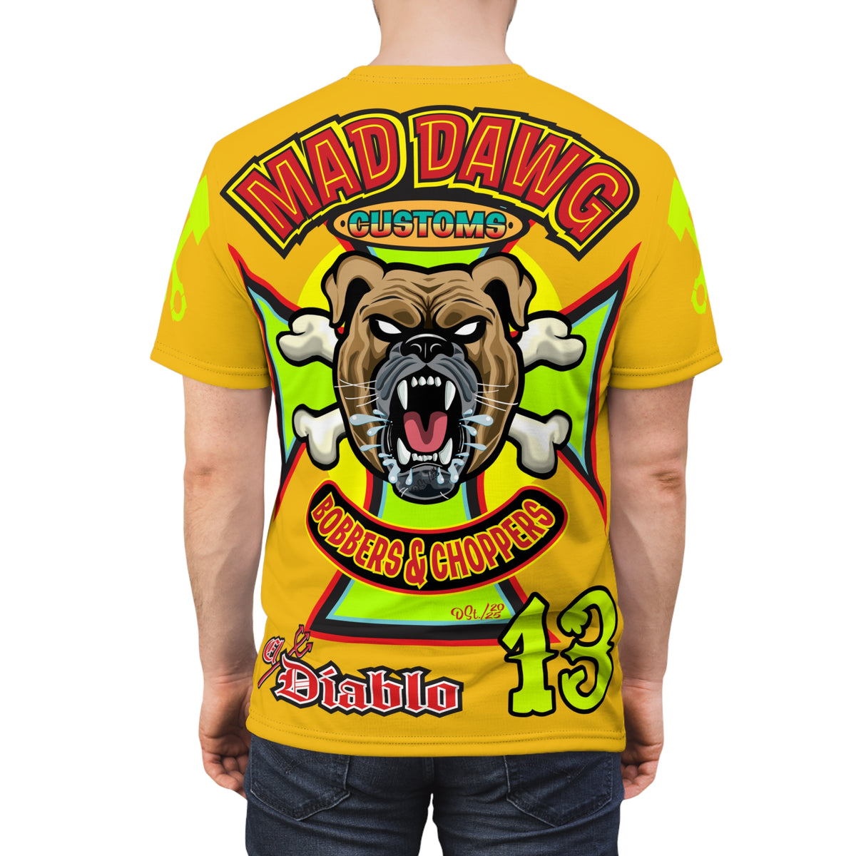 Mad Dawg Customs HiViz, High Performance Super Tee - Mad Dawgs & Bad Dawgs must have Riding Super Tee