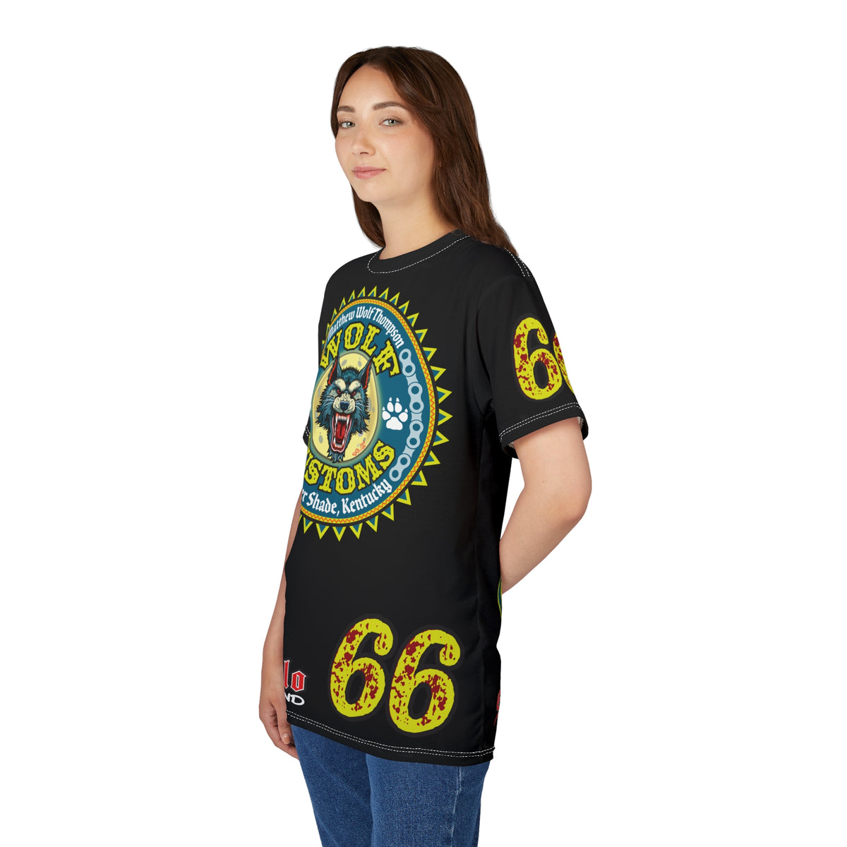 MWT Wolf Customs '66 Graphic HiViZ Super Tee — Retro Motorcycle Club Shirt, The Best Biker Riding Tee EVER !!!