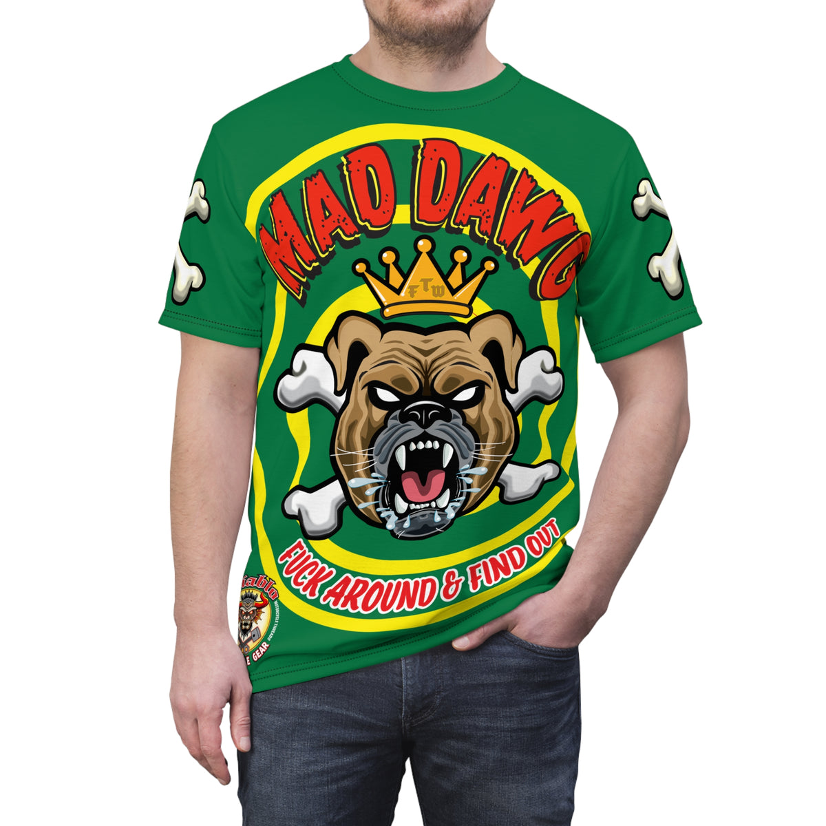 Mad Dawg FAFO HiViz Custom Motorcycle Riding Tee