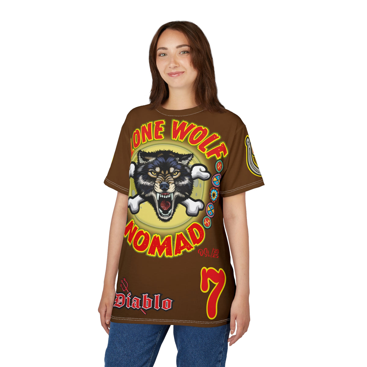 Lone Wolf Nomad HiViz Super Tee - Special Design for Independent No Club Riders