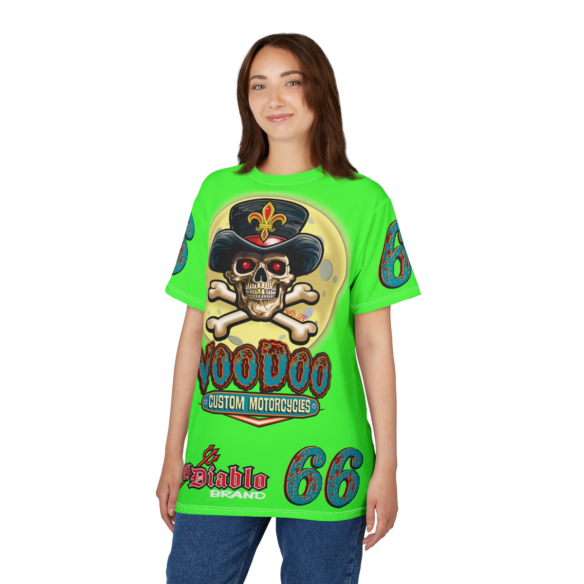 Very Special  Voodoo Customs HiViz Lumina Graphic Tee –  Edgy Style for Bikers