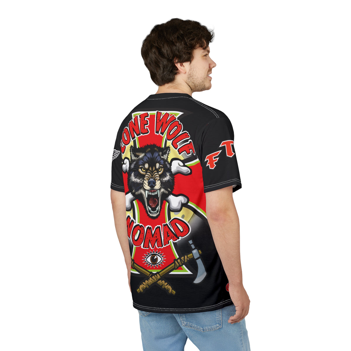 Lone Wolf Nomad HiViz Super Tee - For The Independent No Club Bikers For Life