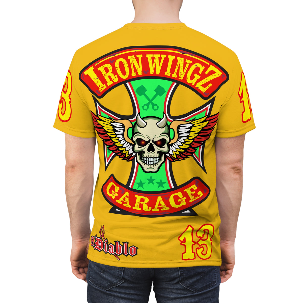 Iron Wingz Garage HiViz Super T - Hardcore Motorcycle Riders Cut