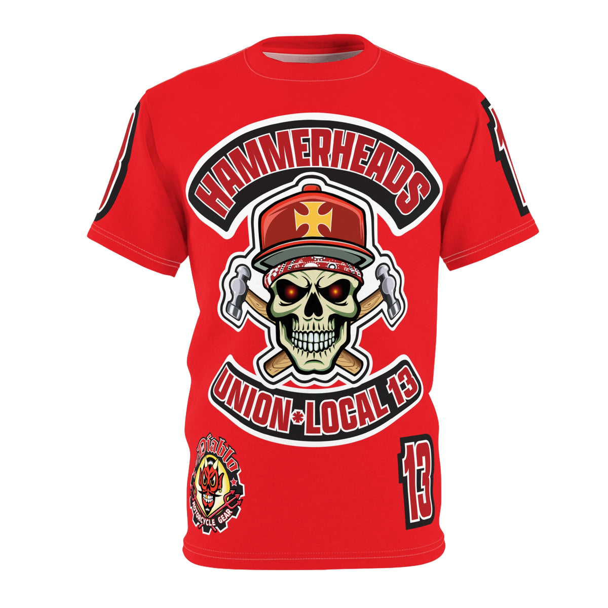 HammerHeads Union Local 13 - HiViz Comfort Fit Motorcycle Riding Tee