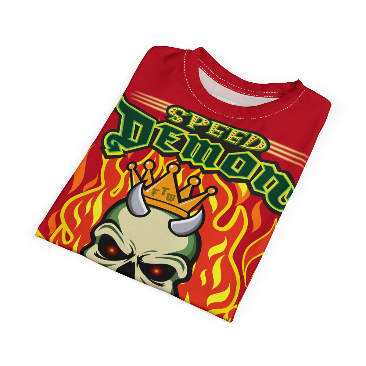 Speed Demon Hellfire HiViz Super Tee - THE Perfect Motorcycle Riding Tee - High Comfort & Perfect Fit Super Tee