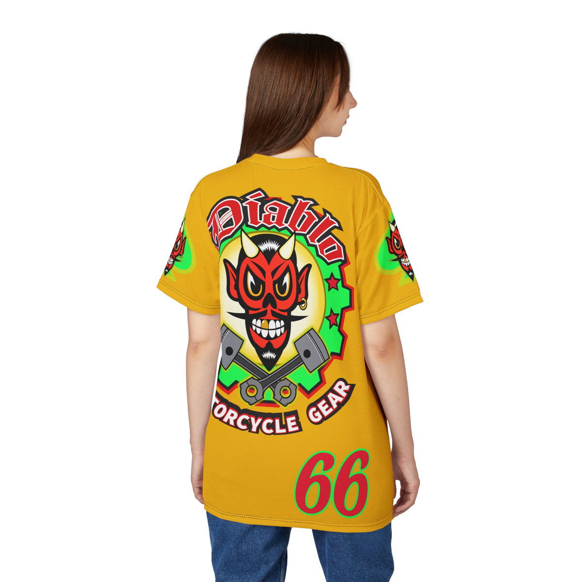 El Diablo Motorcycle Threads Unisex Cut & Sew Tee - Edgy Graphic Tee for Biker Enthusiasts