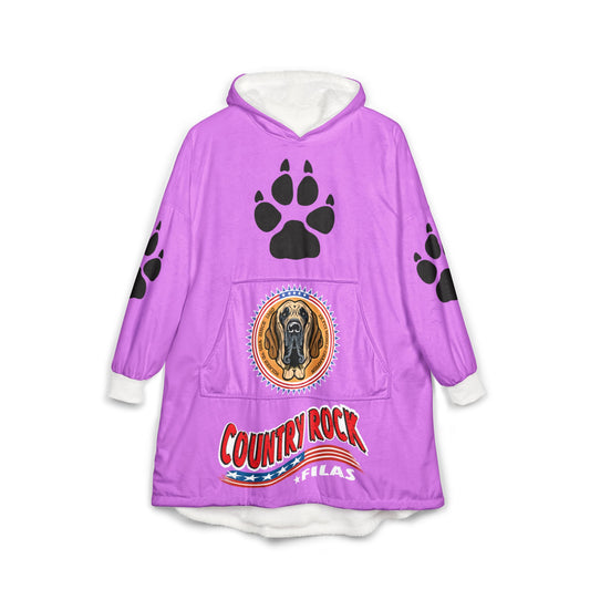 Hooded Blanket — Country Rock Filas Dog Paw Plush Throw