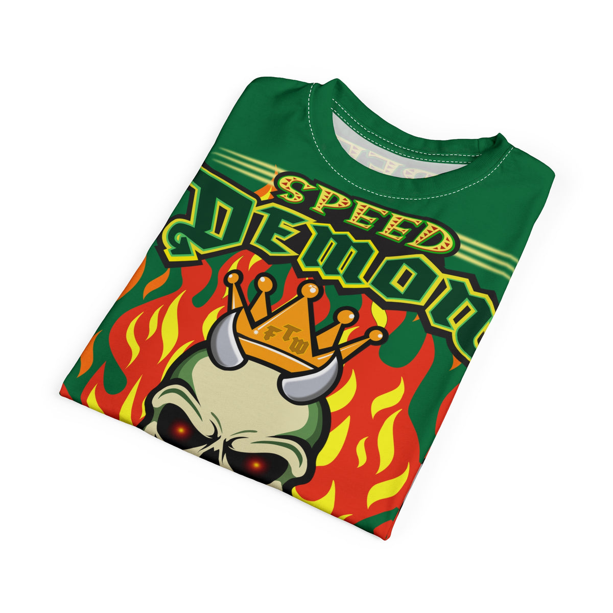 Speed Demon Hellfire HiViz Super Tee - THE Perfect Motorcycle Riding Tee - High Comfort & Perfect Fit Super Tee