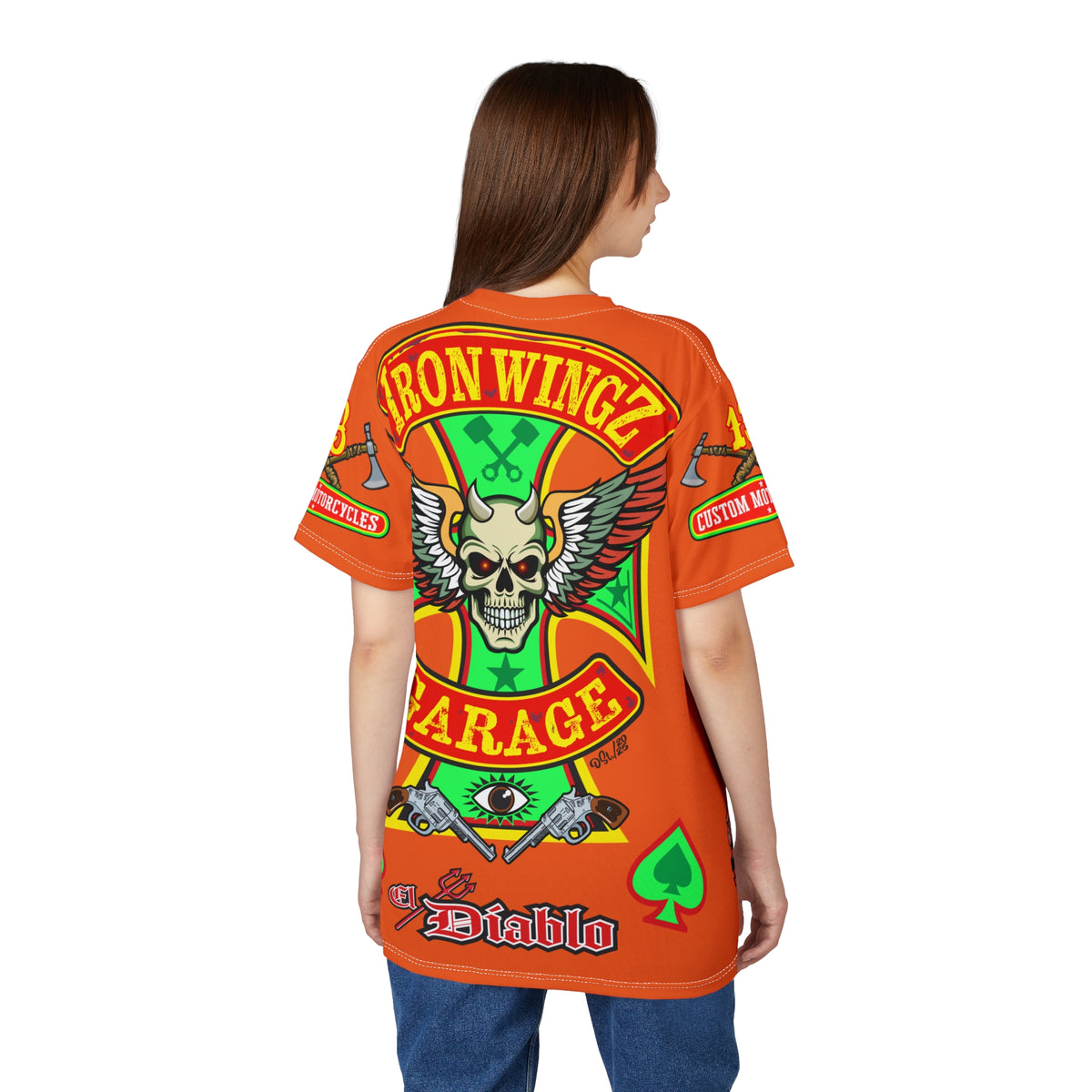 Iron WingZ Customs HiViz High Performance Motorcycle Riding Super Tee