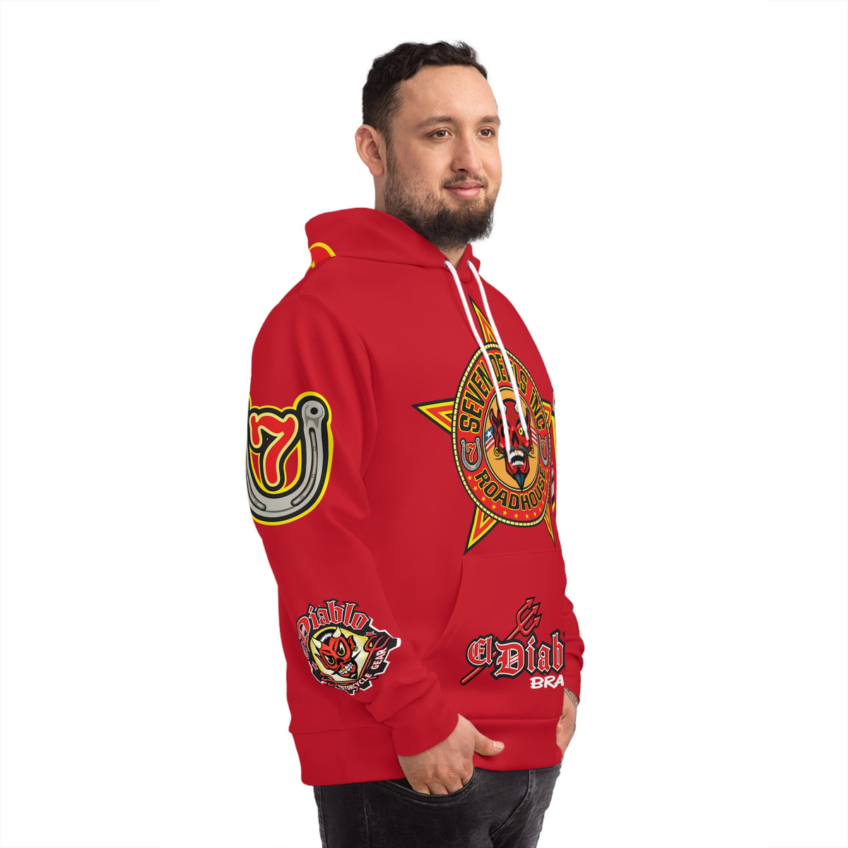 HoodZ Seven Devils Roadhouse Retro Devil Logo Pullover Hoodie