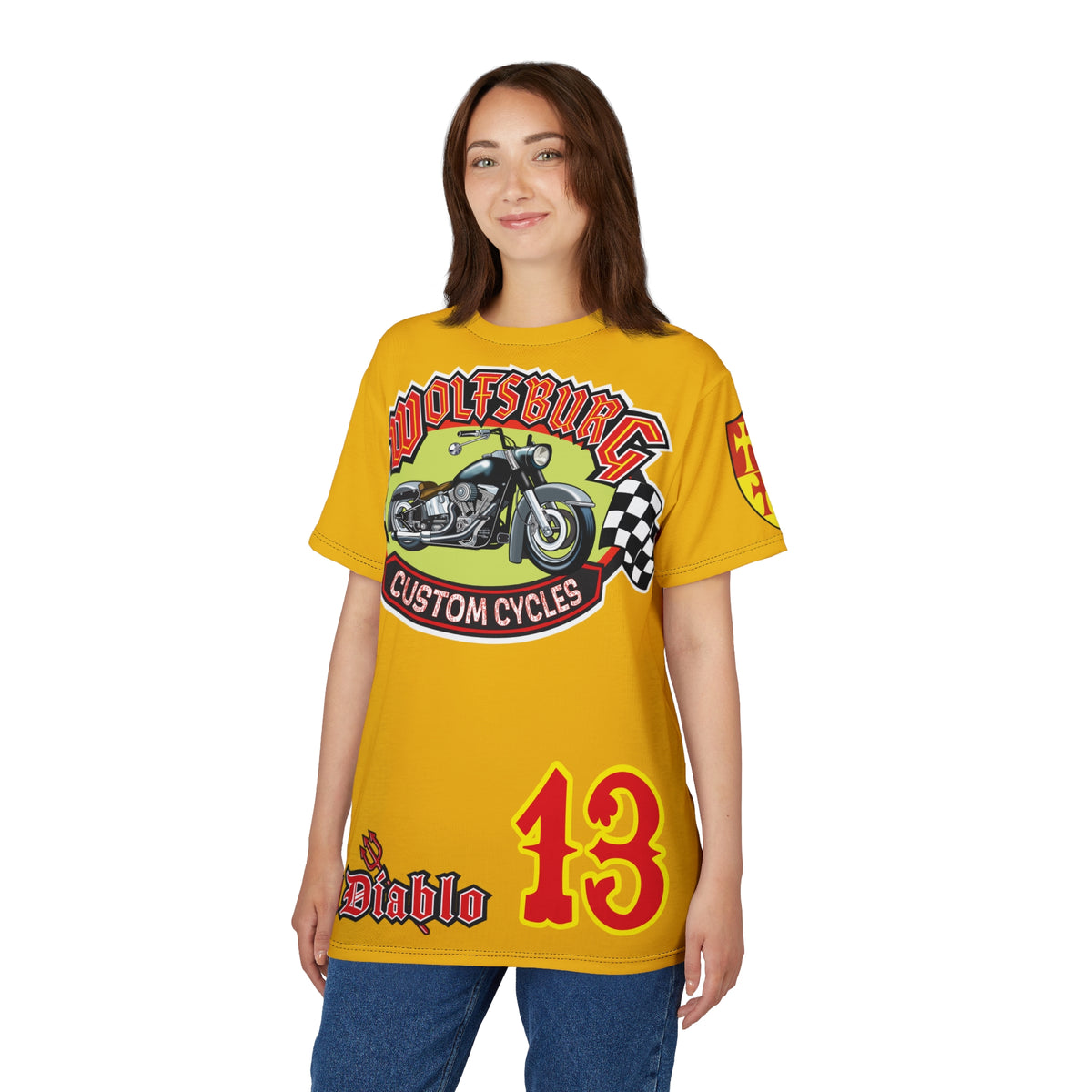 Wolfsburg Custom Cycles HiViz High Comfort Motorcycle Riders Super Tee