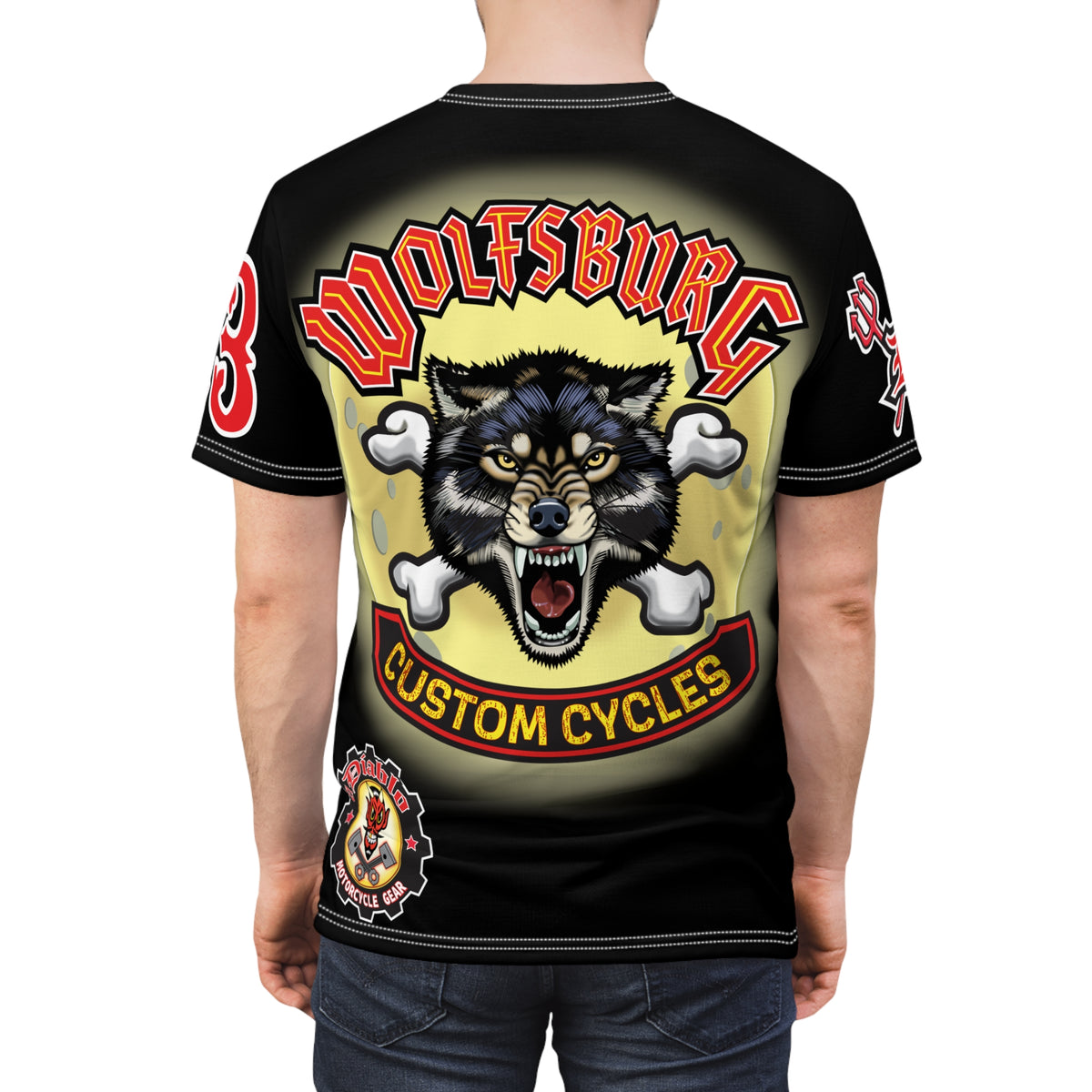 Wolfsburg Custom Cycles Motorcycle Riding Tee Shirt - Cool Riding Comfort