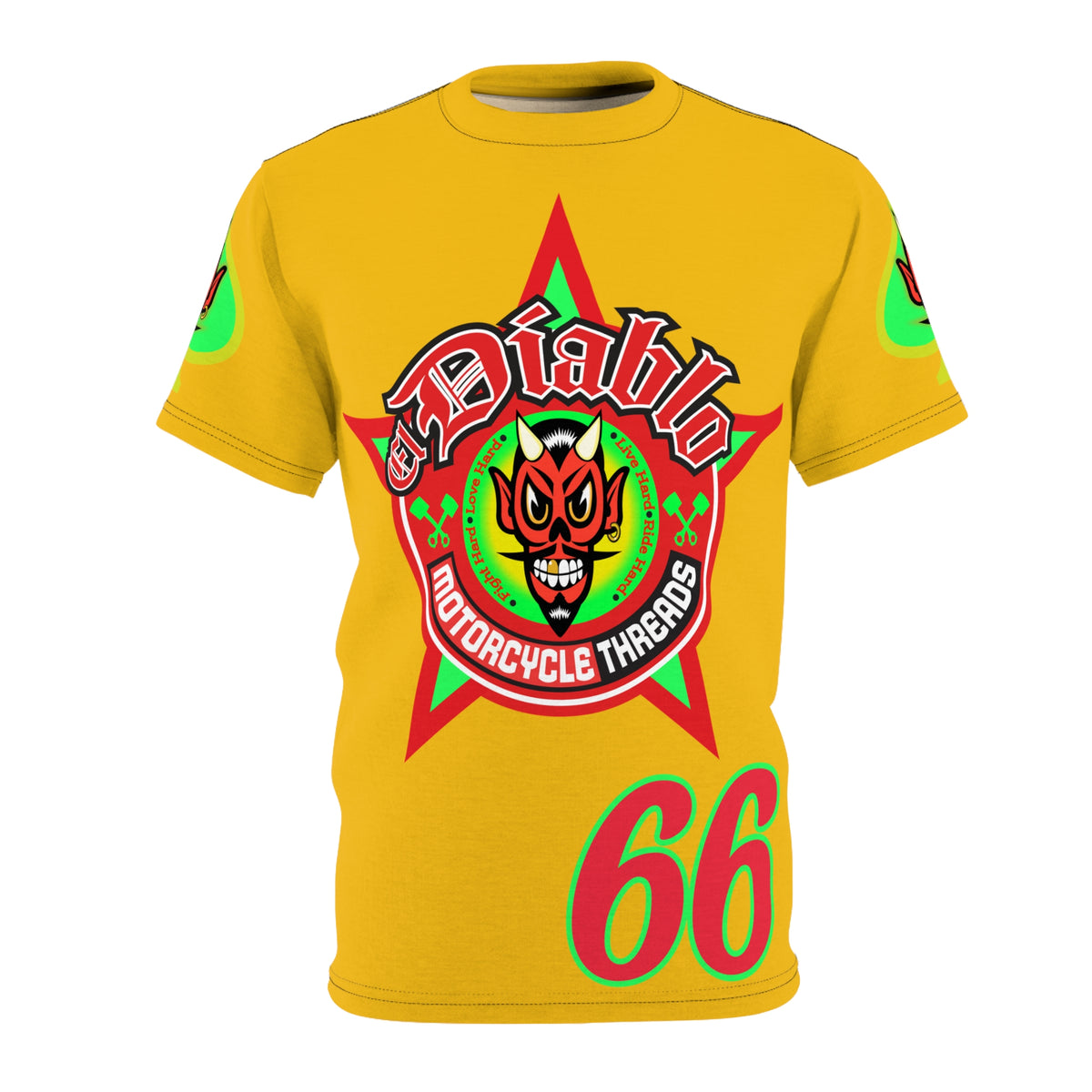 El Diablo Motorcycle Threads Unisex Cut & Sew Tee - Edgy Graphic Tee for Biker Enthusiasts
