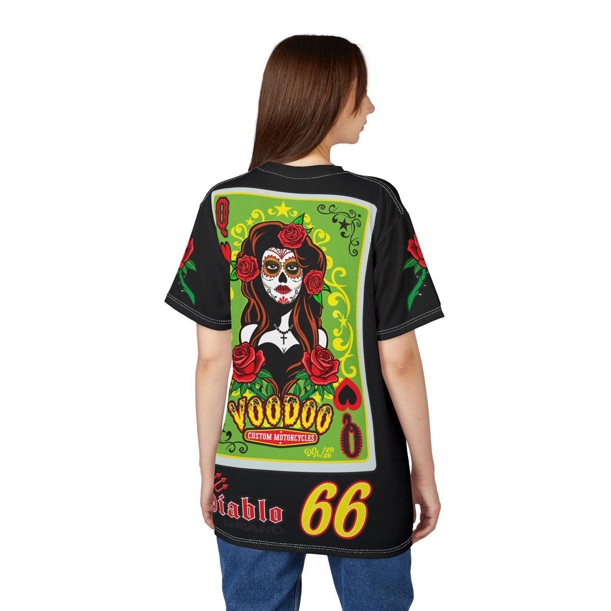 Voodoo Custom Motorcycles Tee —  Queen of Hearts Super Tee