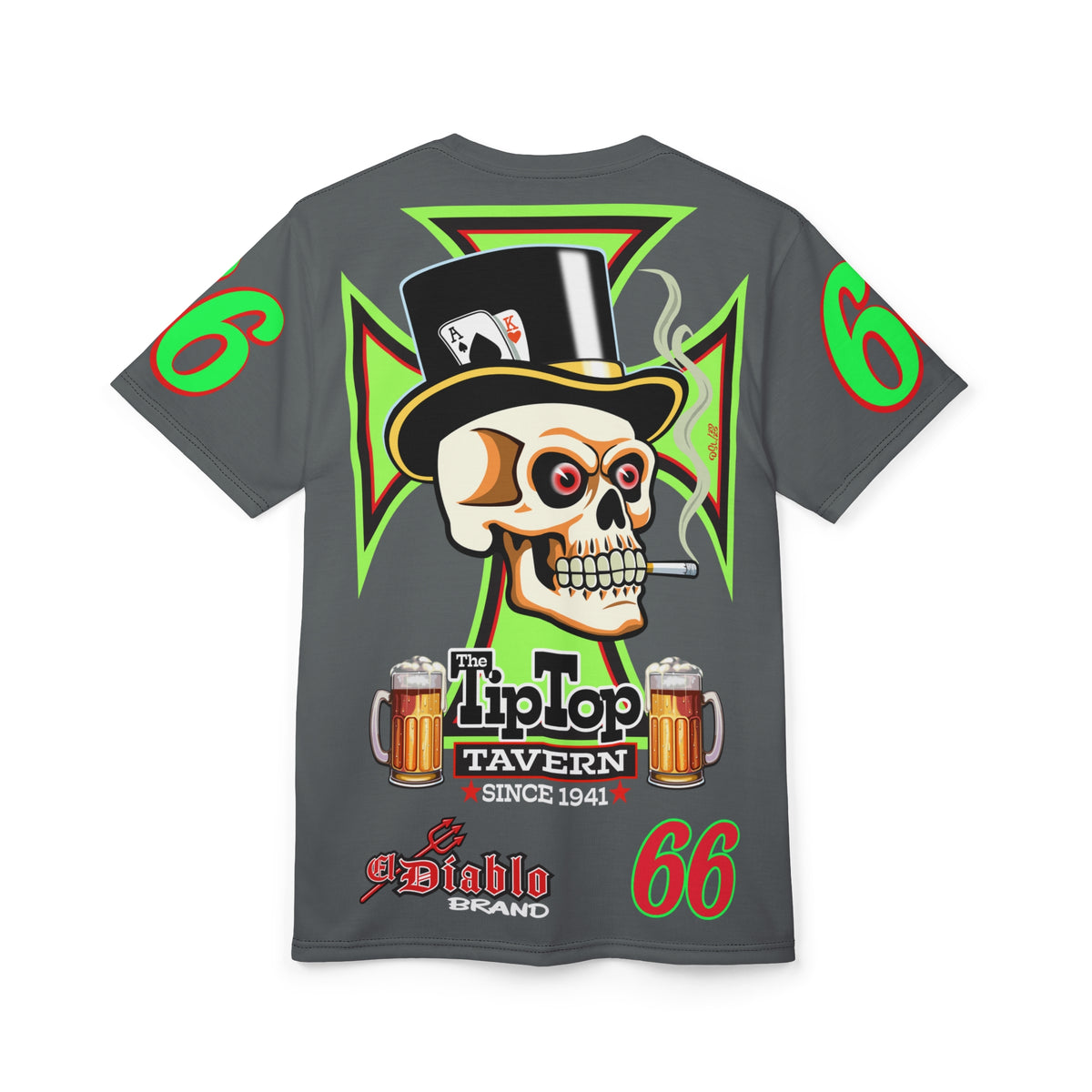 Tip Top Tavern Dive Bar Super Tee - Special Edition Smokin' Joe + XL Graphics - America's Best Dive Bar - Bikes Beers Babes & Bros. - Biker Bar Tee