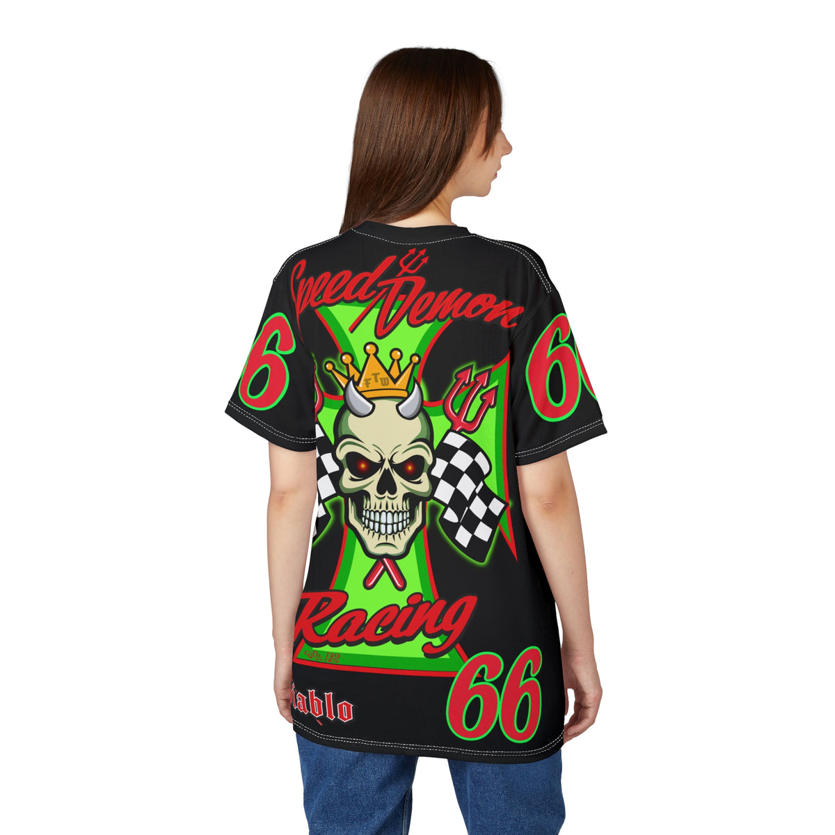 Speed Demon Route 66 High Performance Unisex Super Tee - Lumina Green HiViZ Features