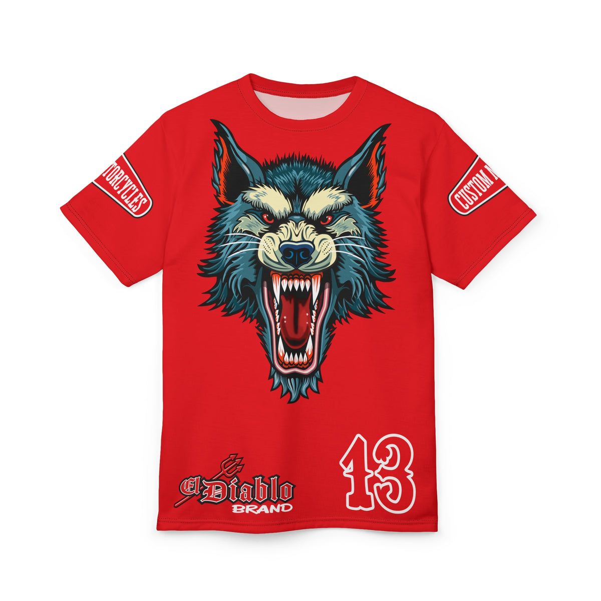 MWT Wolf Custom Motorcycles Super Tee — Viciously Cool High Performance Motorcycle Riding Shirt