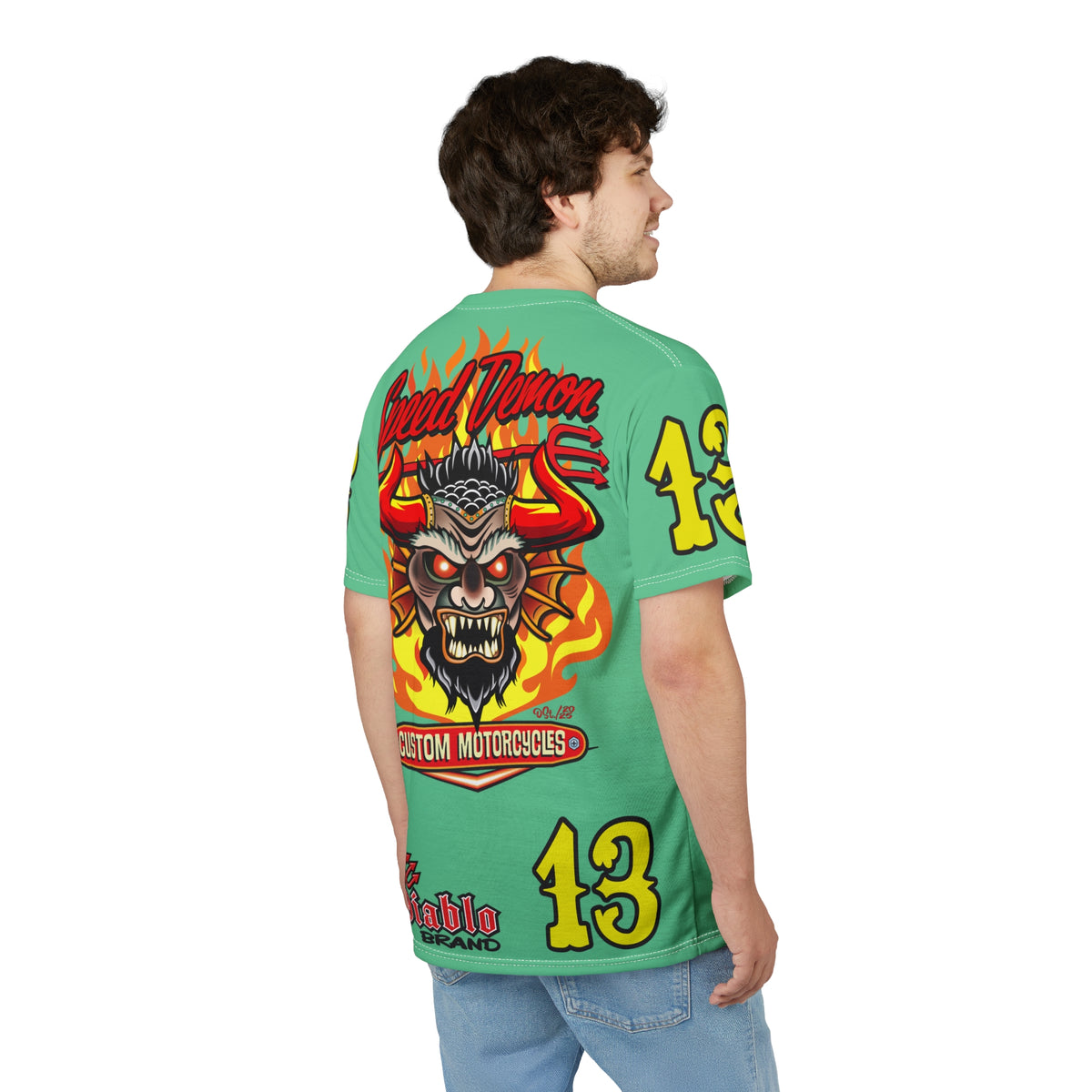 Speed Demon Customs   Super Tee — Extreme Edgy Graphics - Bad Attitude Custom Biker Riding Gear
