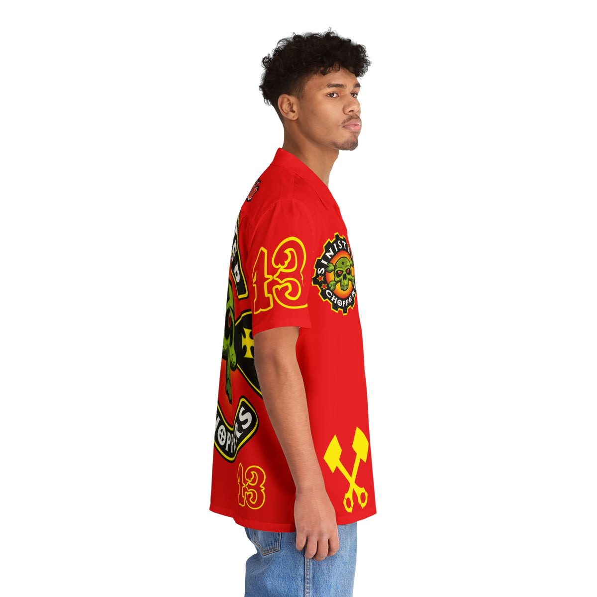 Big Bopper Men's Hawaiian Shirt - Loose, Comfortable Button Up Shirt for Easy Breezy Riding - Sizes to 5XL