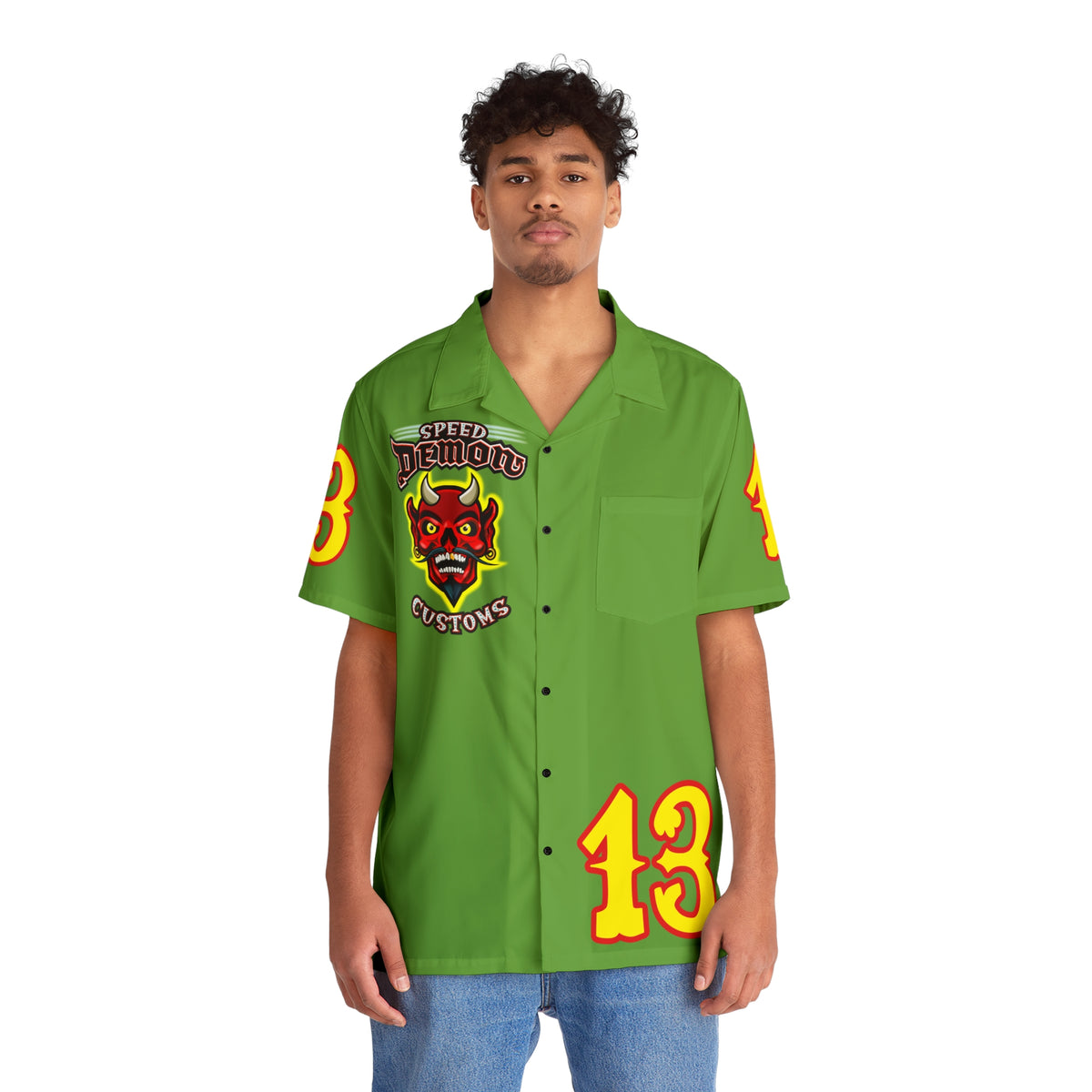 Big Bopper Men's Hawaiian Shirt - Loose, Comfortable Button Up Shirt for Easy Breezy Riding - Sizes to 5XL