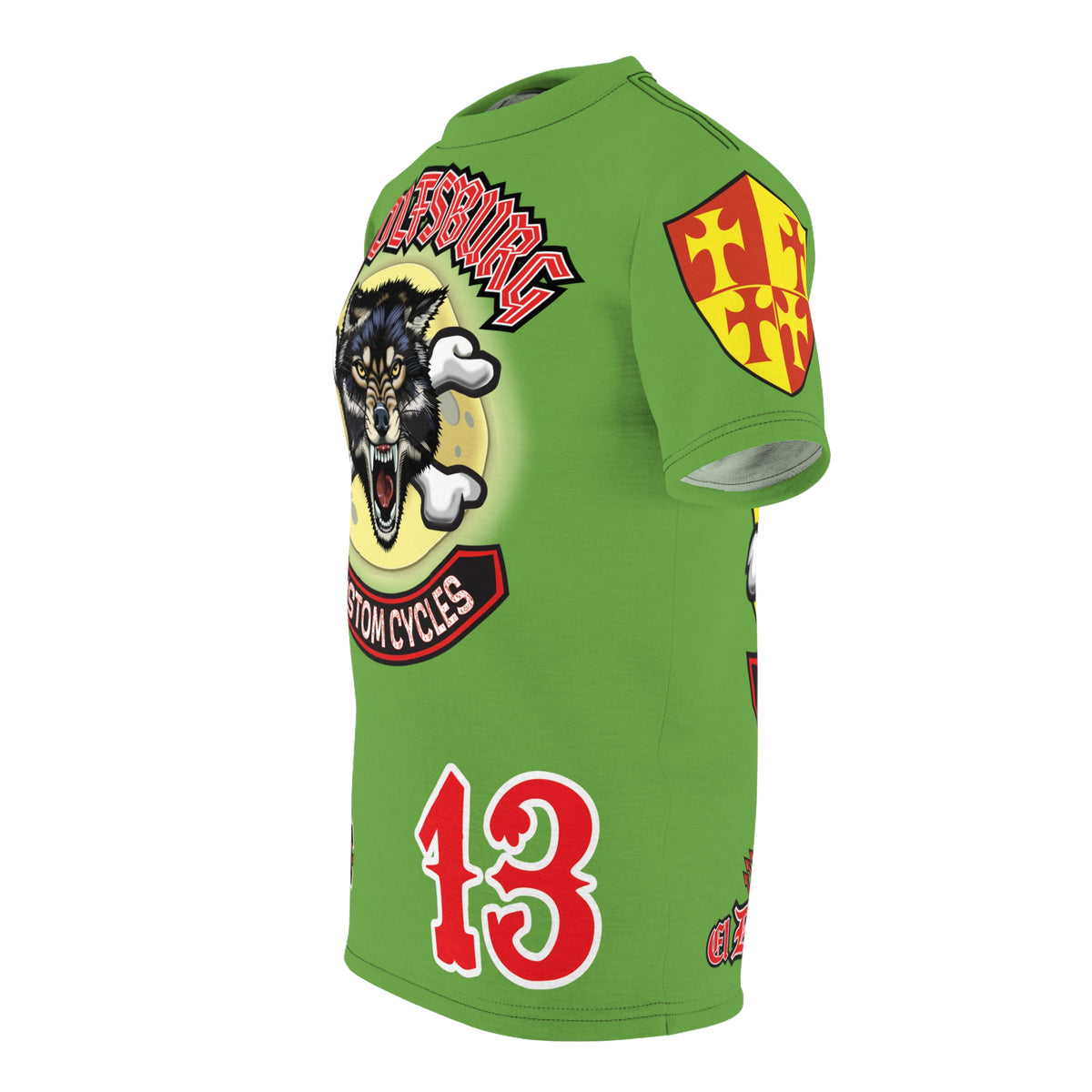 Wolfsburg Custom Cycles HiViz Graphic Super Tee for Bikers