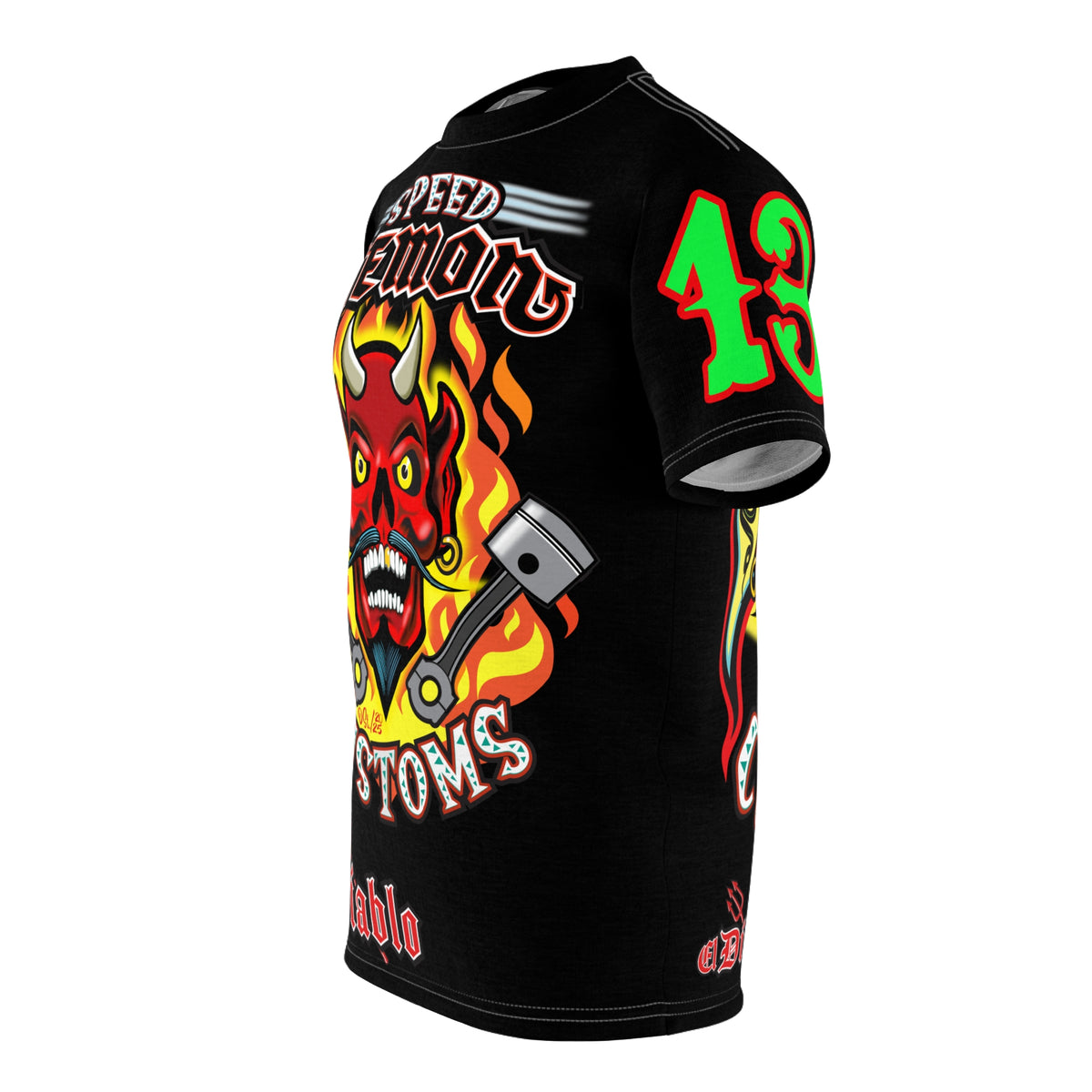 Speed Demon Custom HiViz Unisex Tee - Bold Graphic Harley Enthusiast Super T