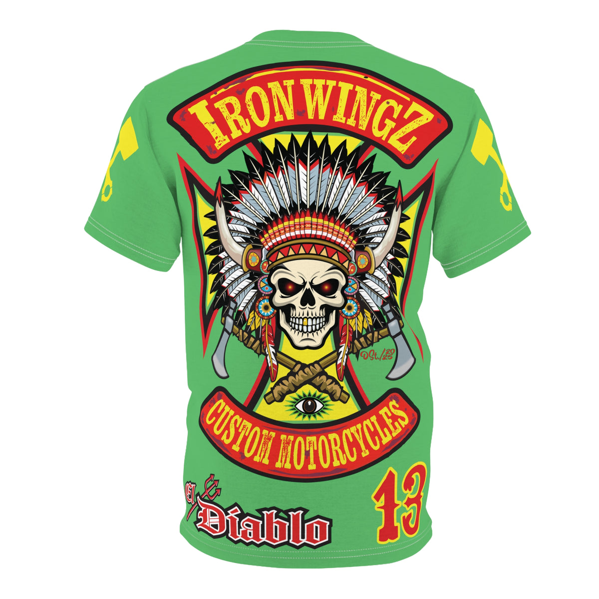 Iron WingZ Garage  Graphic Super Tee, Edgy Streetwear, Customized Apparel, Gift for Bikers