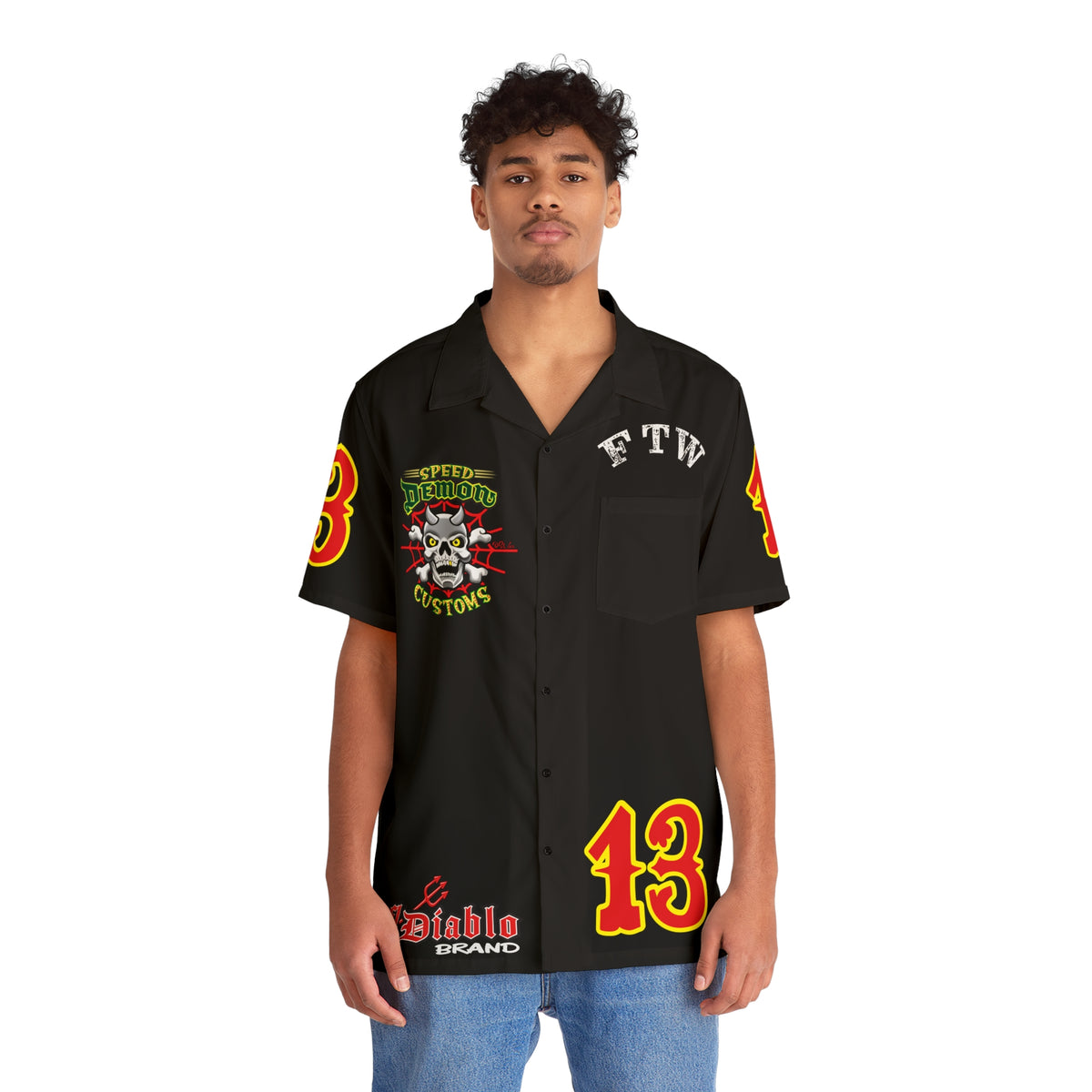 Big Bopper Speed Demon Men's Hawaiian Shirt - Loose, Comfortable & Cool - Sizes to 5XL