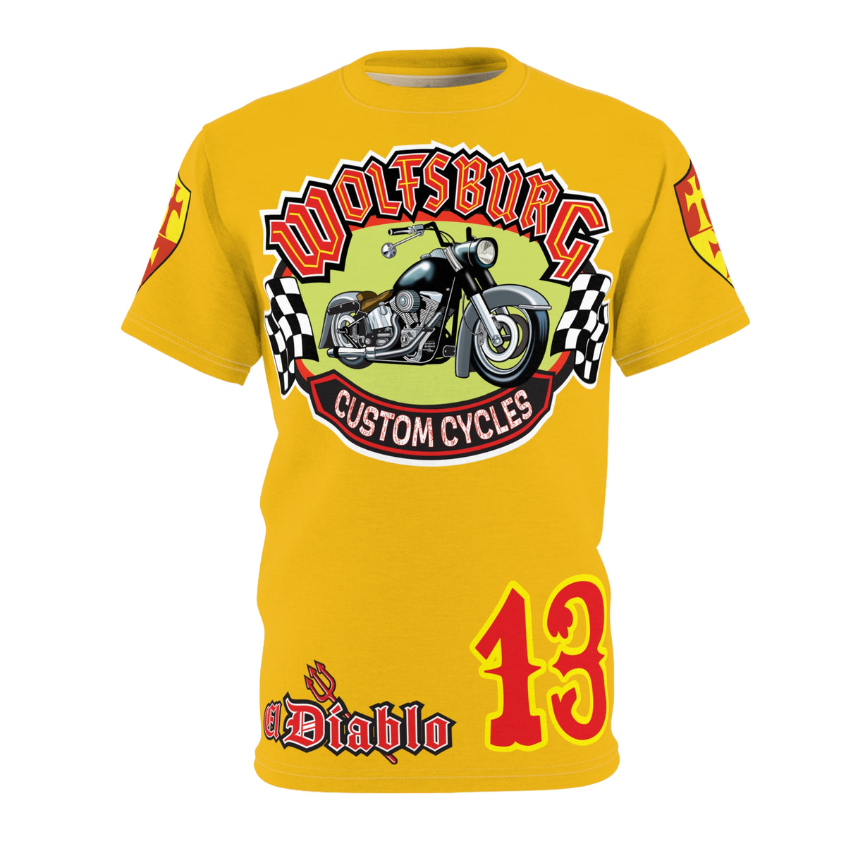 Wolfsburg Custom Cycles HiViz High Comfort Motorcycle Riders Super Tee