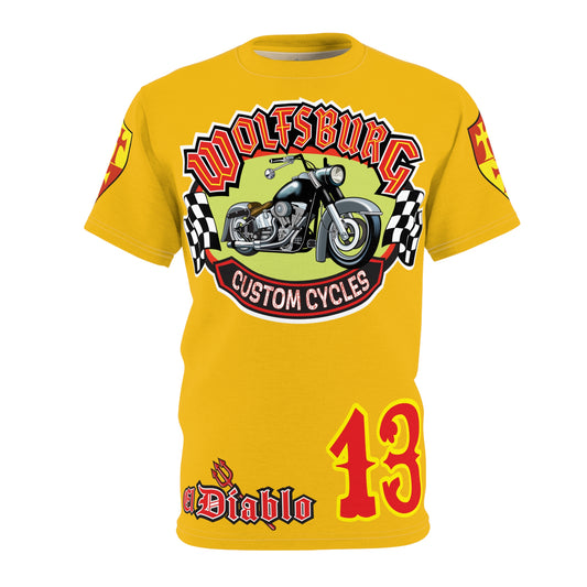 Wolfsburg Custom Cycles HiViz High Comfort Motorcycle Riders Super Tee