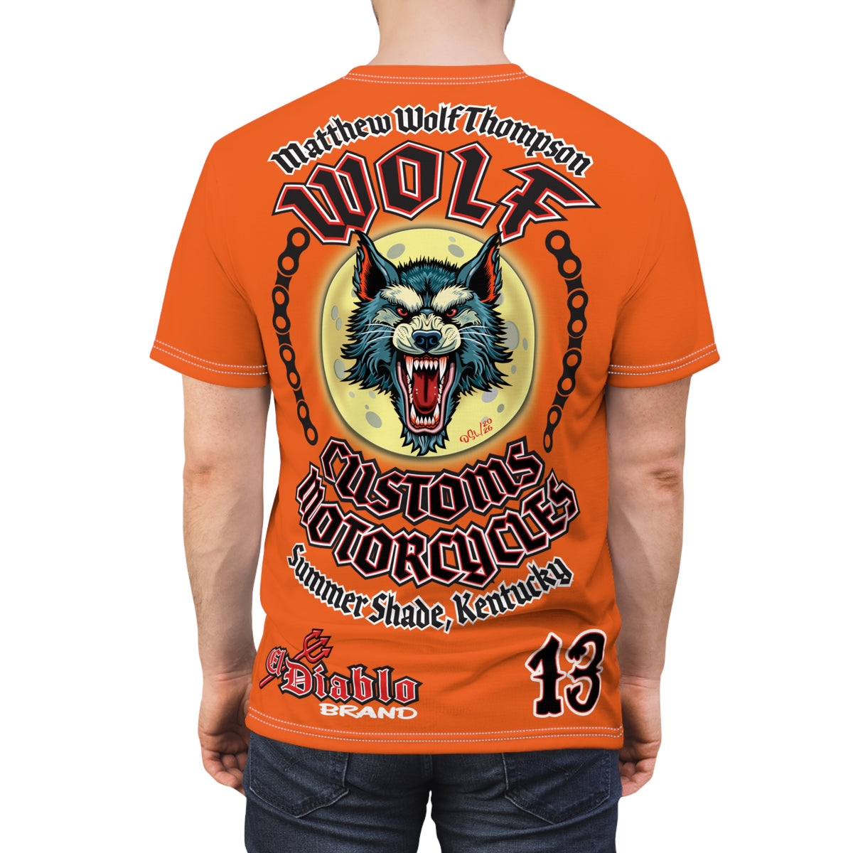 MWT Wolf Customs Motorcycles Super Tee — Viciously Cool High Performance Motorcycle Riding Shirt