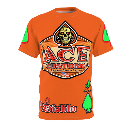 American Custom Engines ACE - Specially Designed Lumina Green  Ace of Spades Death Card High visibility Graphics