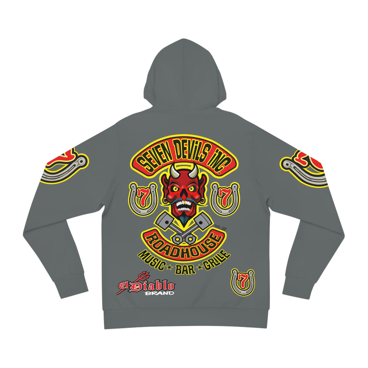 HoodZ Seven Devils Roadhouse Retro Devil Logo Pullover Hoodie