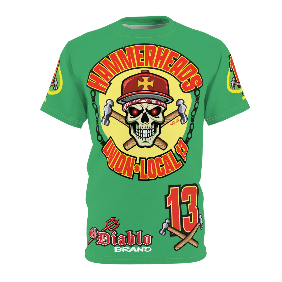 Hammerheads Union Local 13  -  Custom Motorcycle Riding Super Tee - Super Comfort and Fit